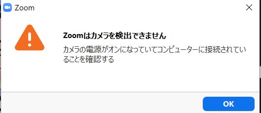 zoomカメラは検出されない