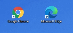 Webブラウザーでgoogleクロームとmicrosoftのedgeのショートカットです。