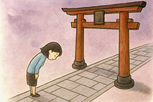 鳥居前で一礼