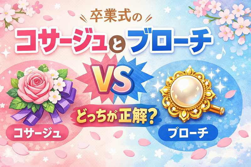 コサージュとブローチ